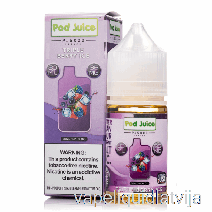 Trīskāršo Ogu Ledus Pāksts Sula Pj5000 - 30ml 55mg Vape šķidrums